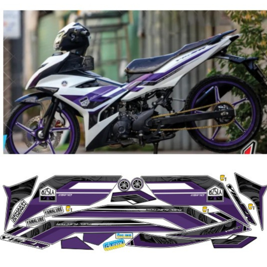 tem rời exciter 150 mẫu y15zr cao cấp chất lieuj in 3 lớp chống nước không phai màu.