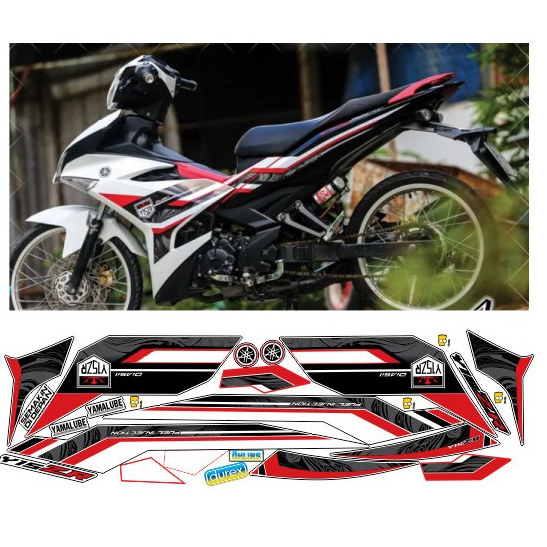 tem rời exciter 150 mẫu y15zr cao cấp chất lieuj in 3 lớp chống nước không phai màu.