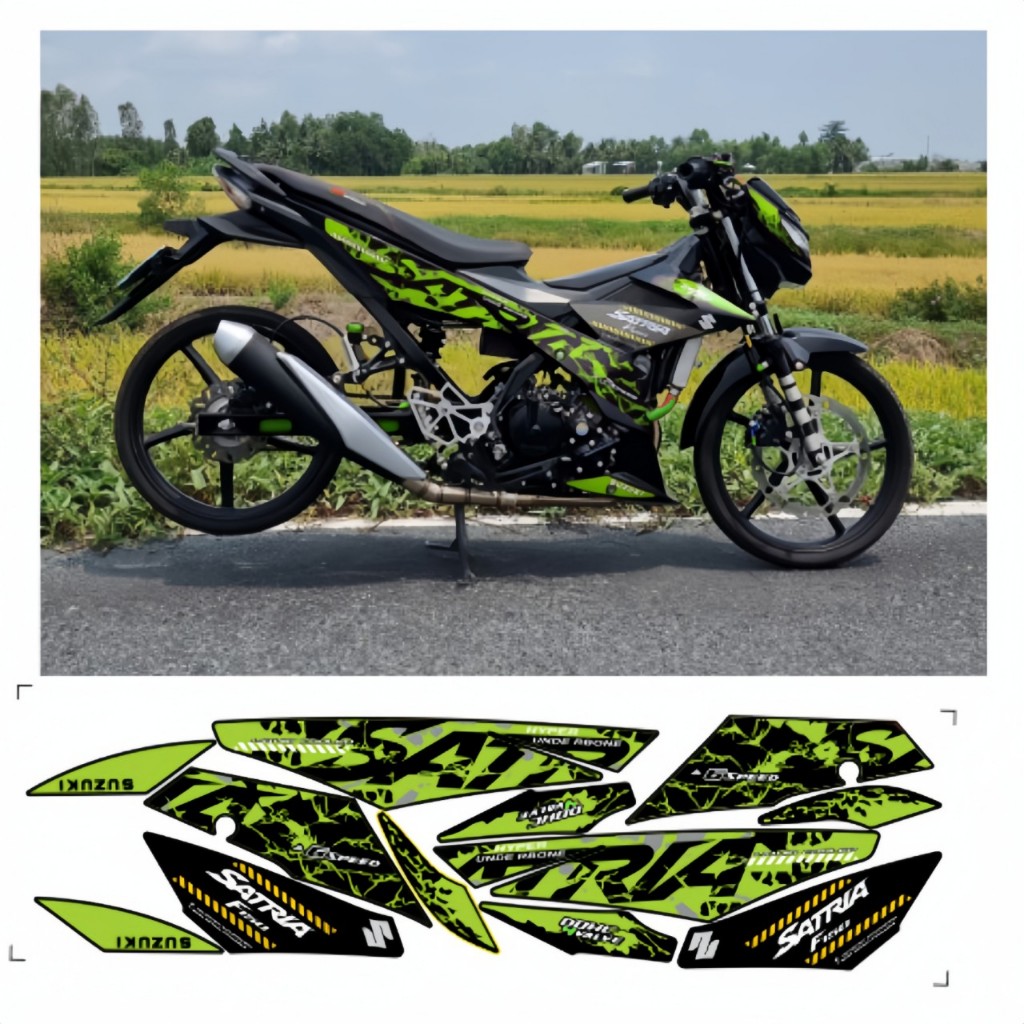 tem rời satria 150 cao cấp chất lieuj in 3 lóp chống nước không phai màu