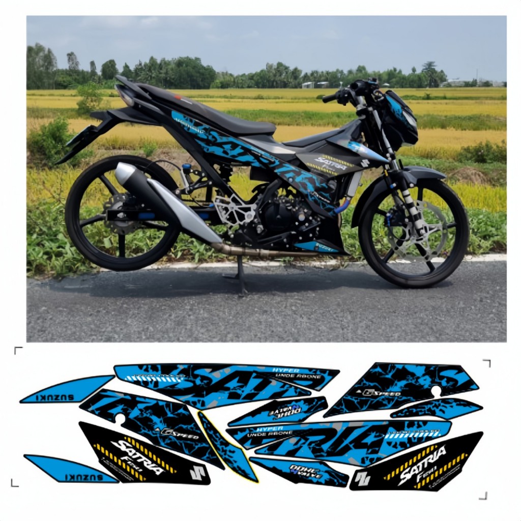 tem rời satria 150 cao cấp chất lieuj in 3 lóp chống nước không phai màu