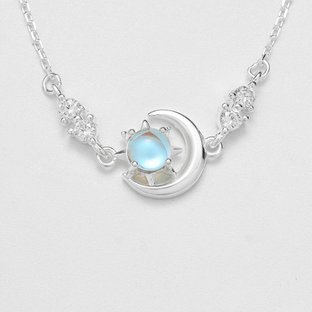 Ảnh Lắc tay bạc nữ HELINO Nhật Nguyệt đá Moonstone đổi màu V25 3