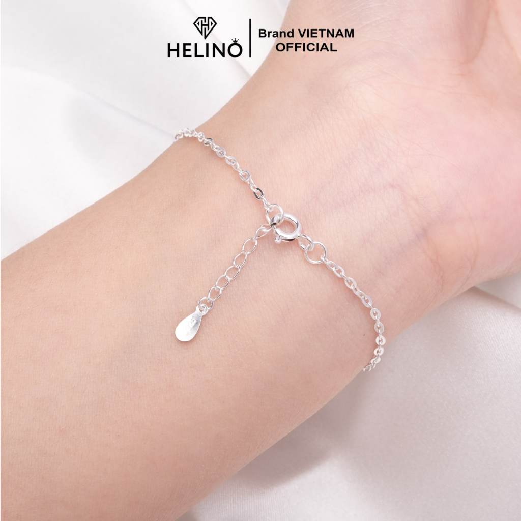 Ảnh Lắc tay bạc nữ HELINO vòng tay cỏ 4 lá may mắn đính đá ver 2 V07 3