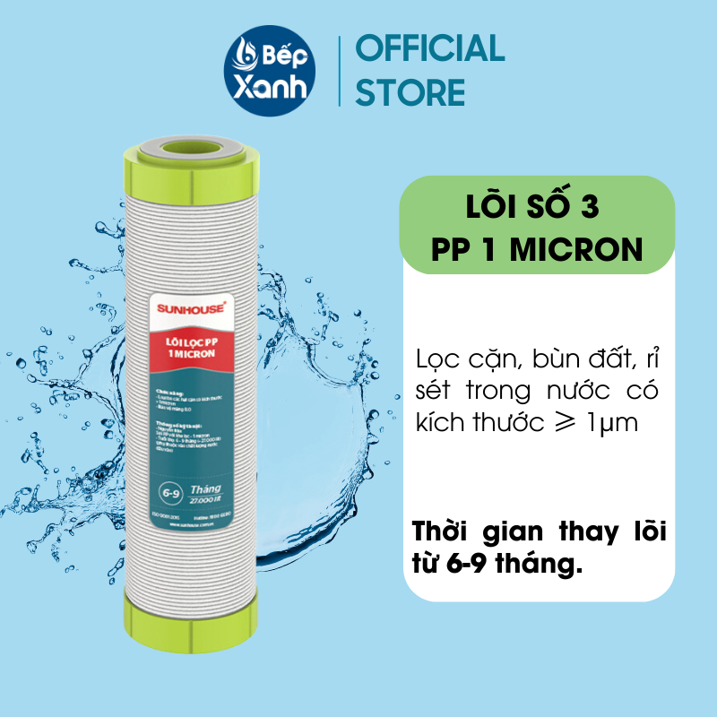 Ảnh Combo Lõi lọc nước số 1, 2 ,3 SUNHOUSE SHRLL1 SHRLL2 SHRLL3 4