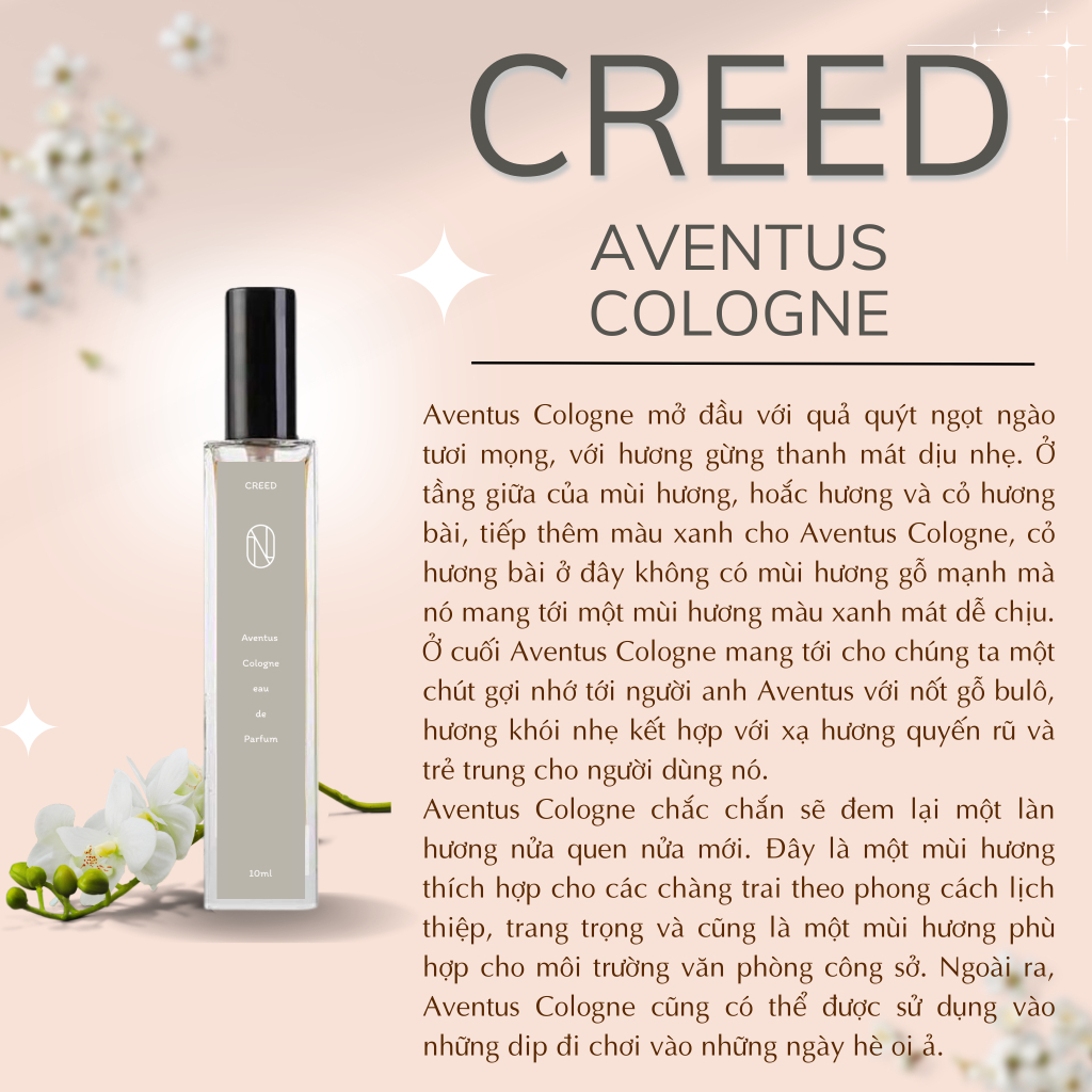 [Nước Hoa Chiết Cao Cấp 10ml] Creed Aventus Cologne EDP - For Man - Nam tính, Hấp dẫn, Tinh tế