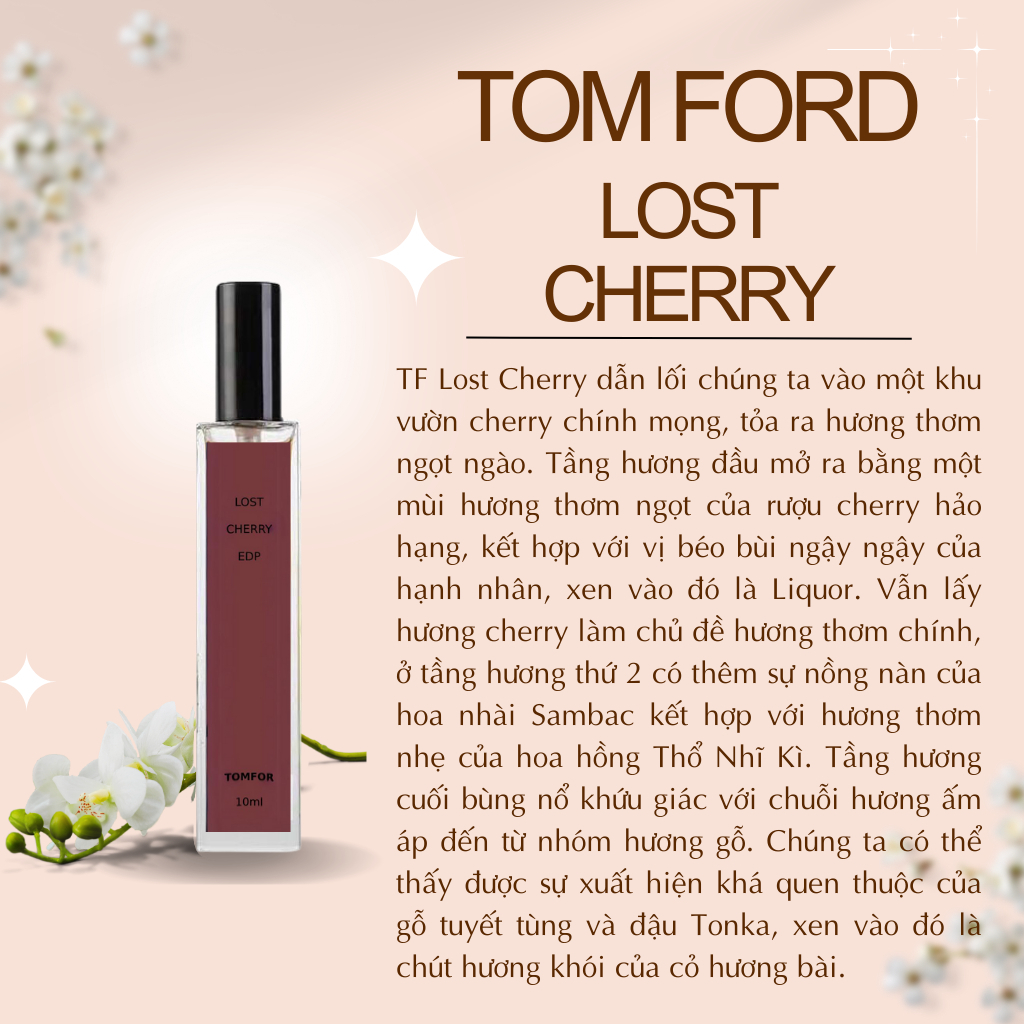 [Nước Hoa Chiết Cao Cấp 10ml] Tom Ford Lost Cherry -Unisex Sang trọng, Qúy phái, Thu hút
