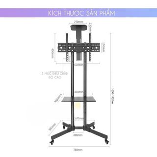 Giá Treo Tivi , Kệ Treo Tivi Có Bánh Xe Di Động , Di Chuyển Dễ Dàng Từ 32 -65inch