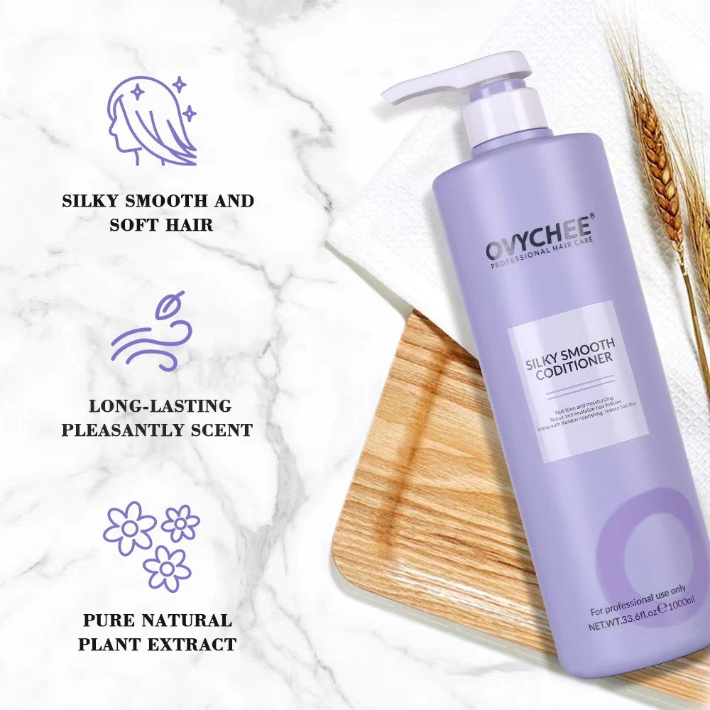 Cặp Dầu Gội Xả OVYCHEE Silky Smooth 500ml/Chai | Dưỡng Tóc Mềm Mượt, Dễ Chải, Giảm Khô Xơ.