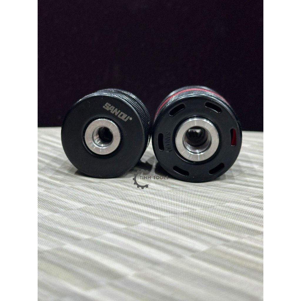 TinhTools Đầu kẹp mũi khoan AutoLock SAN OU bằng kim loại 10mm và 13mm chân ren 10mm và 13mm chất lượng cao