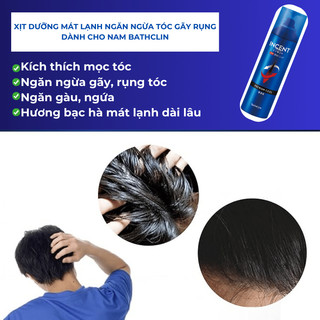 [DATE 12.9.2026] Xịt Dưỡng Mát Lạnh Ngăn Ngừa Tóc Gãy Rụng Dành Cho Nam Bathclin Nhật Bản (190G)