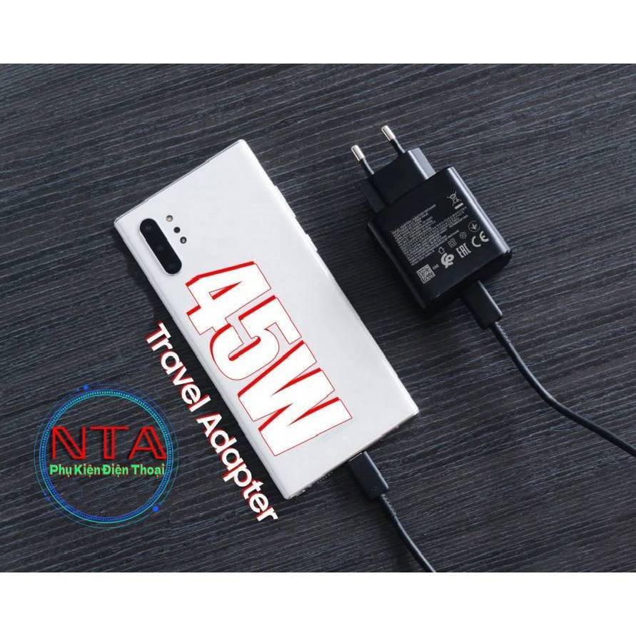 Bộ Sạc Siêu Nhanh 45W SAMSUNG tốc độ 2.0 Cáp Type C 5A Note/S22 Ultra/S23 Ultra/S24 ultra/S26Ultra/fold7/zflip6/Tab S10