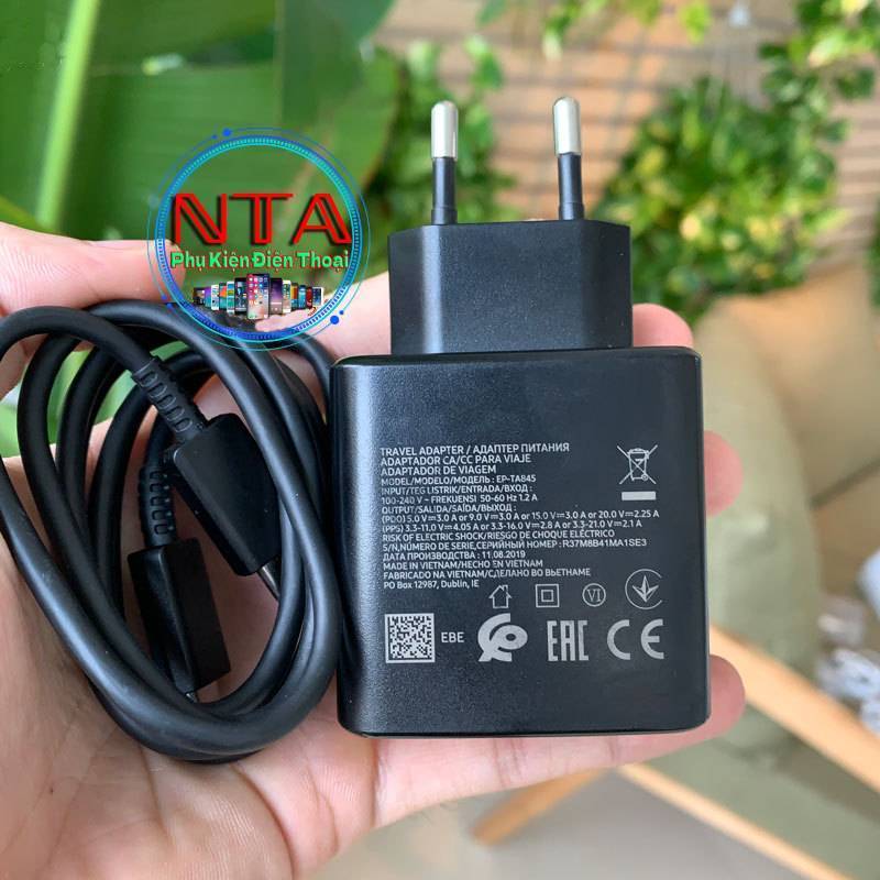 Bộ Sạc Siêu Nhanh 45W SAMSUNG tốc độ 2.0 Cáp Type C 5A Note/S22 Ultra/S23 Ultra/S24 ultra/S26Ultra/fold7/zflip6/Tab S10