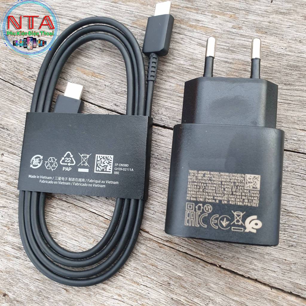 Sạc Siêu Nhanh SAMSUNG 25W tốc độ 2.0 Cáp Type C to C 10plus/S22 Ultra/S23 Ultra/S24ultra/S25Ultra/fold7/zflip6/ Tab S10