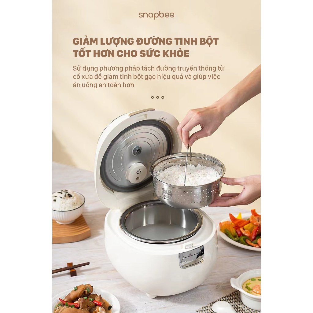Nồi cơm tách đường đa năng inox Snapbee Rc3000 Mã mới 2025 | Shopee ...