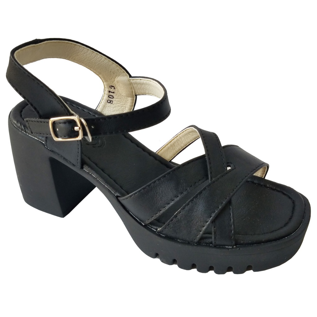 Giày Sandal Cao Gót Nữ BIGGBEN Da Bò Thật Cao 8 Phân HKD800