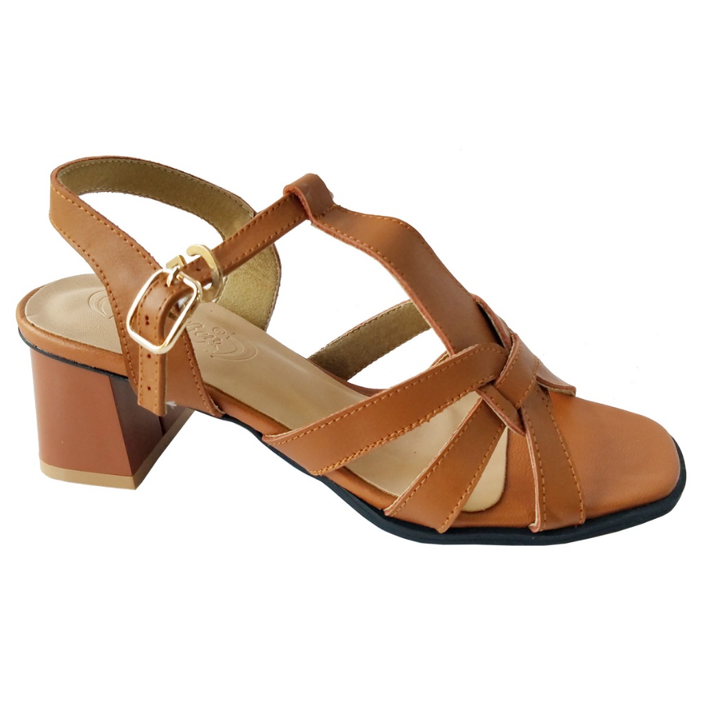 Giày Sandal Cao Gót Nữ BIGGBEN Da Bò Thật Cao 5 Phân HKD803