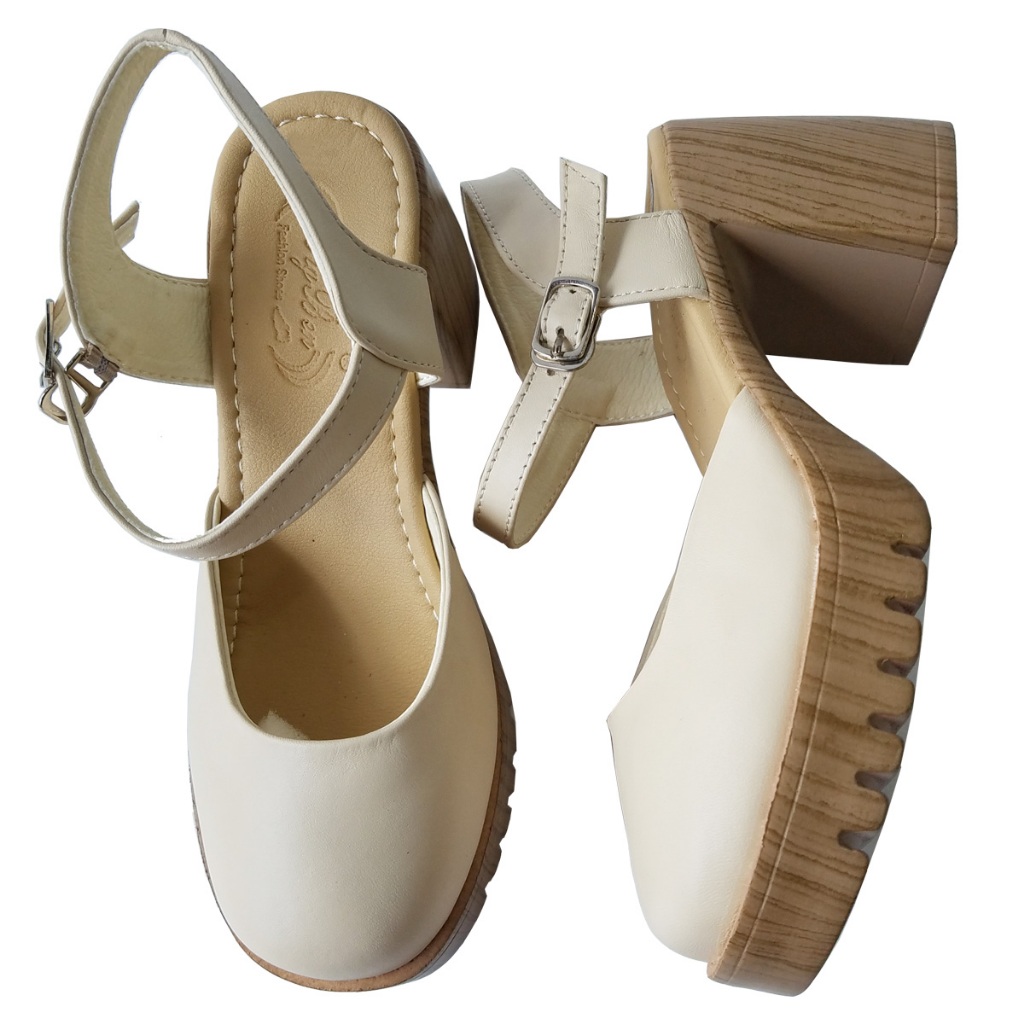 Giày Sandal Cao Gót Nữ BIGGBEN Da Bò Thật Cao 8 Phân HKD801