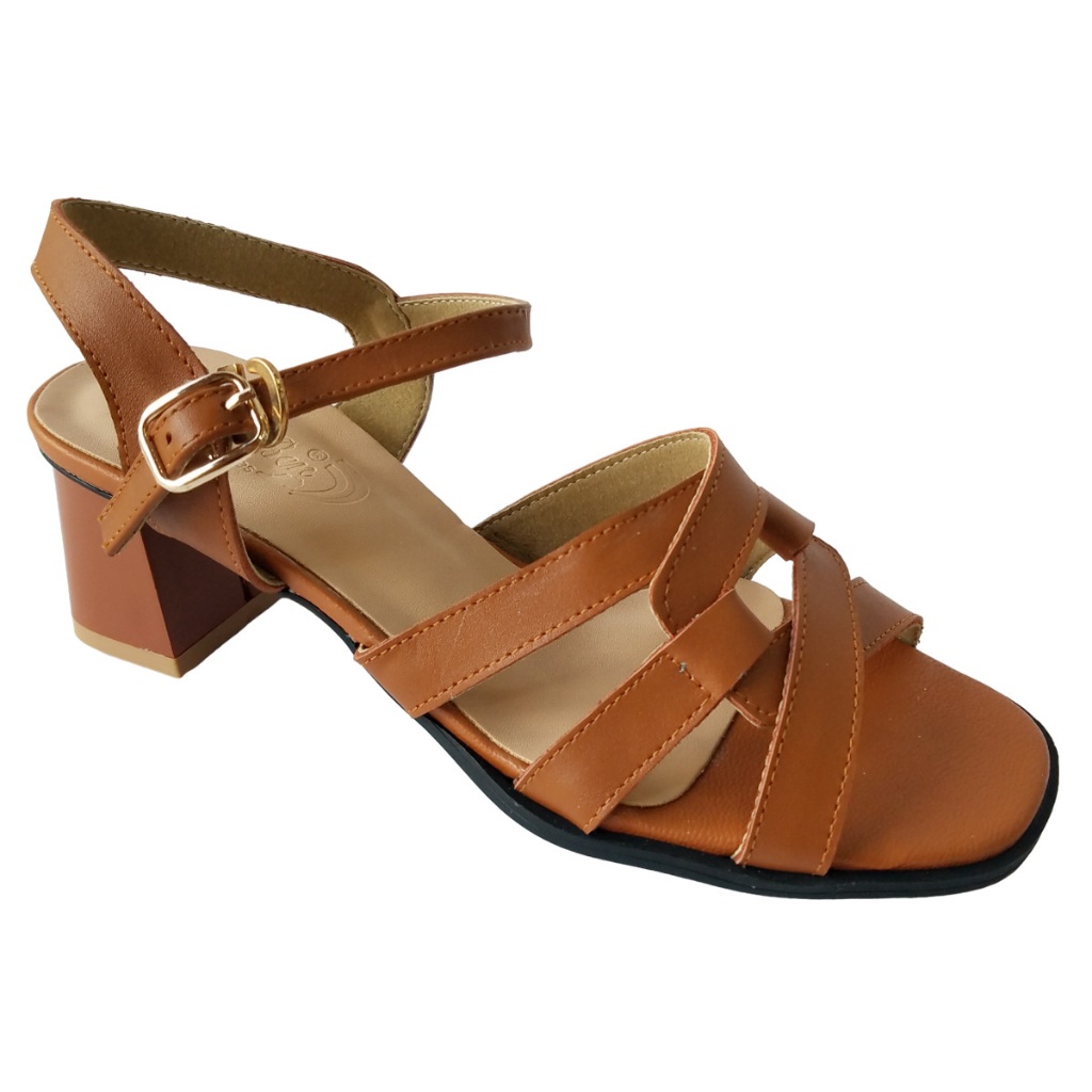 Giày Sandal Cao Gót Nữ BIGGBEN Da Bò Thật Cao 5 Phân HKD804