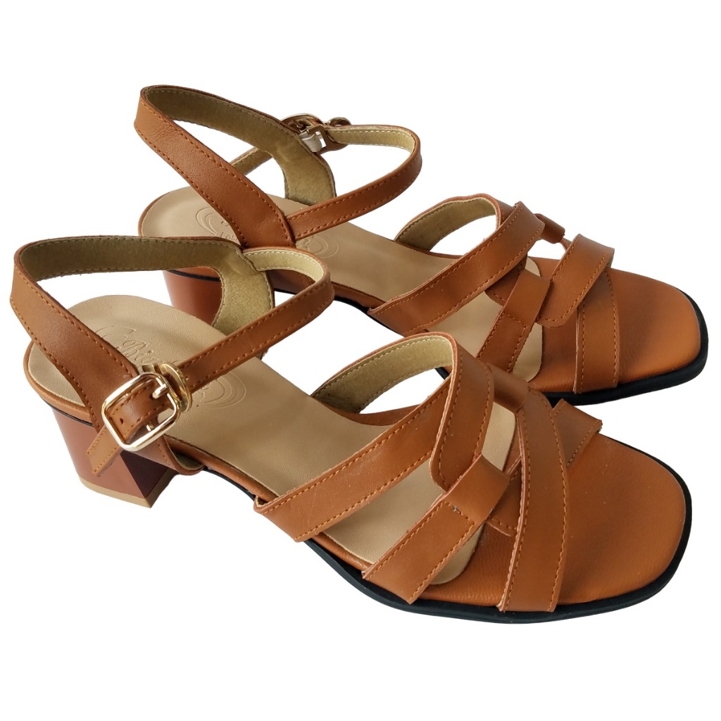 Giày Sandal Cao Gót Nữ BIGGBEN Da Bò Thật Cao 5 Phân HKD804