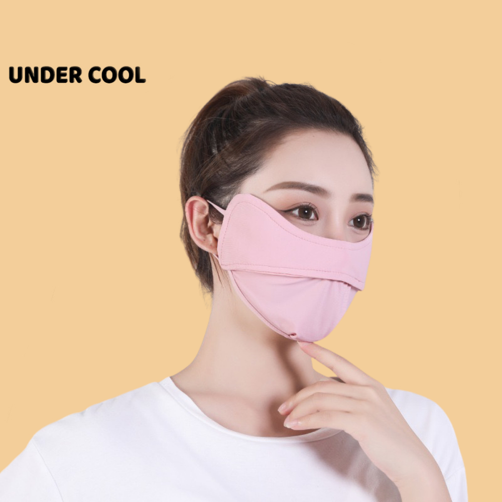 Khẩu Trang Chống Tia UV UNDERCOOL 5D UPF 50+ Unisex Nhiều Màu chống nắng Chính Hãng chất lụa băng mềm mịn mát KT03