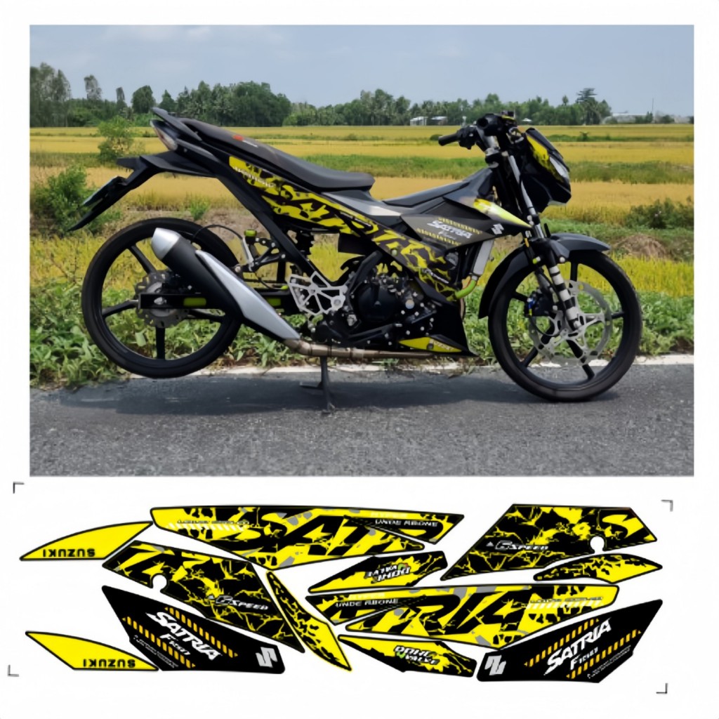 tem rời satria 150 cao cấp chất lieuj in 3 lóp chống nước không phai màu