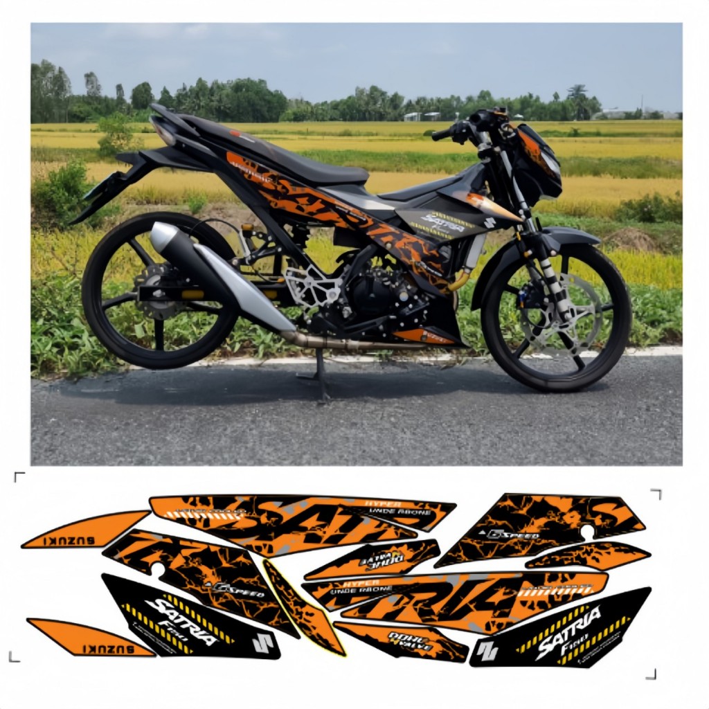 tem rời satria 150 cao cấp chất lieuj in 3 lóp chống nước không phai màu