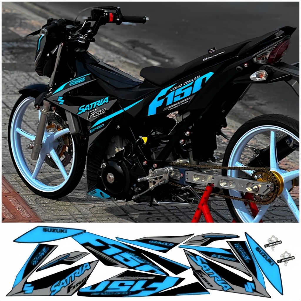 TEM RỜI SATRIA 150C CAO CẤP CHẤT LIEU IN 3 LỚP CHỐNG NƯỚC KHÔNG PHAI MÀU