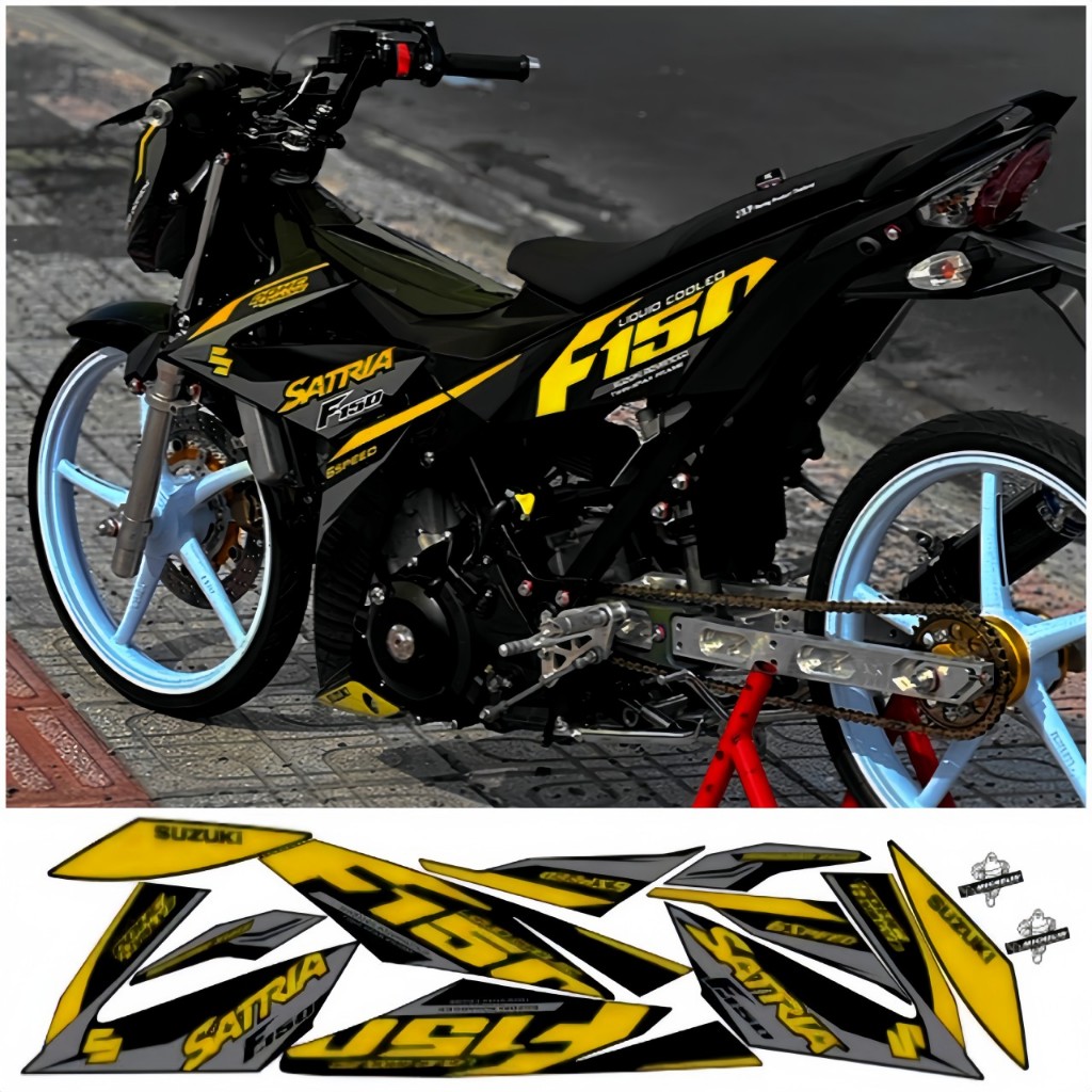 TEM RỜI SATRIA 150C CAO CẤP CHẤT LIEU IN 3 LỚP CHỐNG NƯỚC KHÔNG PHAI MÀU