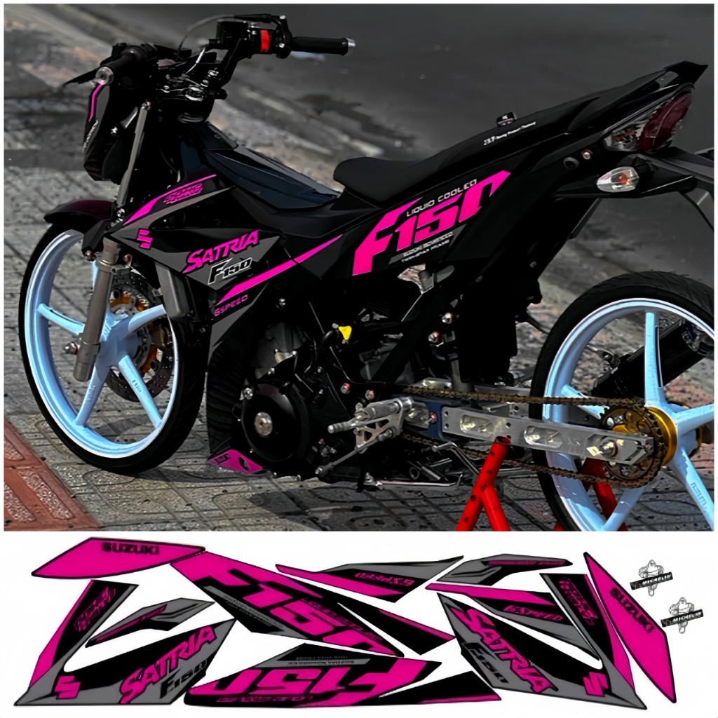 TEM RỜI SATRIA 150C CAO CẤP CHẤT LIEU IN 3 LỚP CHỐNG NƯỚC KHÔNG PHAI MÀU