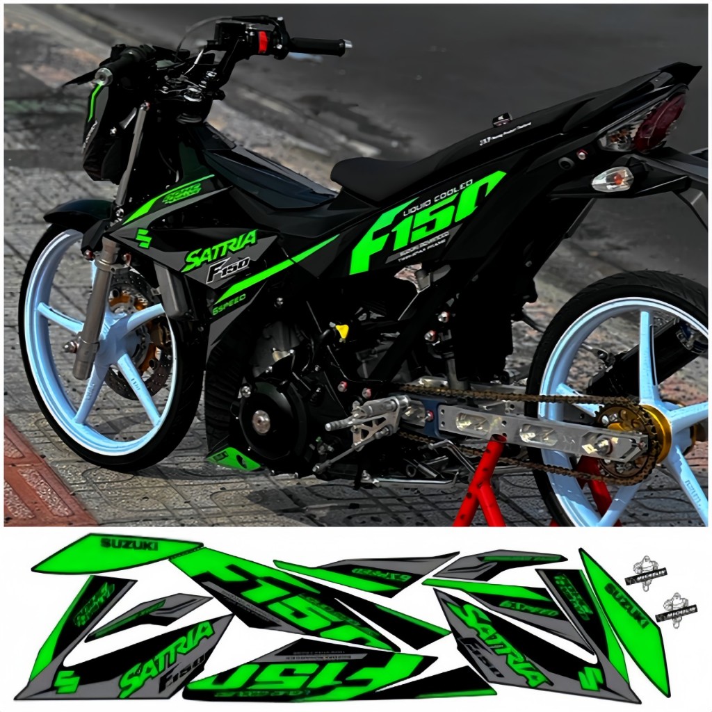 TEM RỜI SATRIA 150C CAO CẤP CHẤT LIEU IN 3 LỚP CHỐNG NƯỚC KHÔNG PHAI MÀU