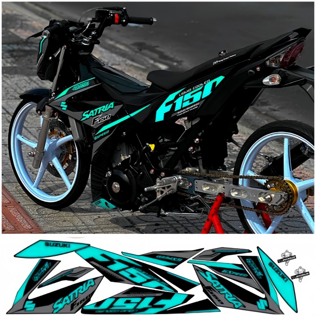 TEM RỜI SATRIA 150C CAO CẤP CHẤT LIEU IN 3 LỚP CHỐNG NƯỚC KHÔNG PHAI MÀU