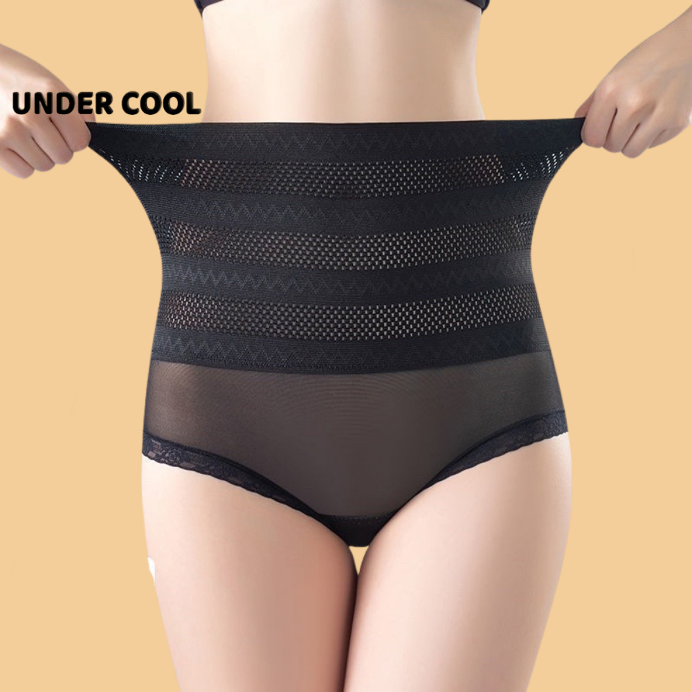Quần Lót Gen Bụng Thông Hơi UNDERCOOL Siết Eo Thon Tôn Dáng Màu Đen Da QGB05