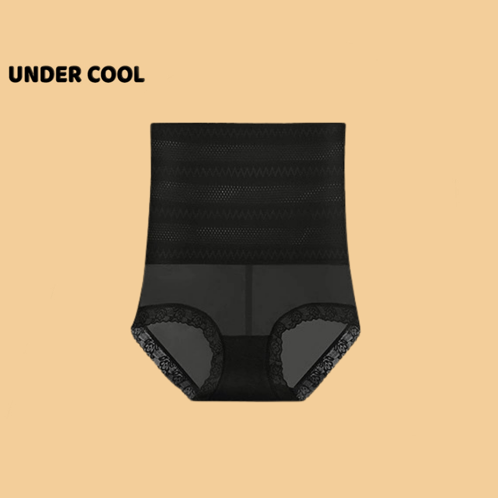 Quần Lót Gen Bụng Thông Hơi UNDERCOOL Siết Eo Thon Tôn Dáng Màu Đen Da QGB05