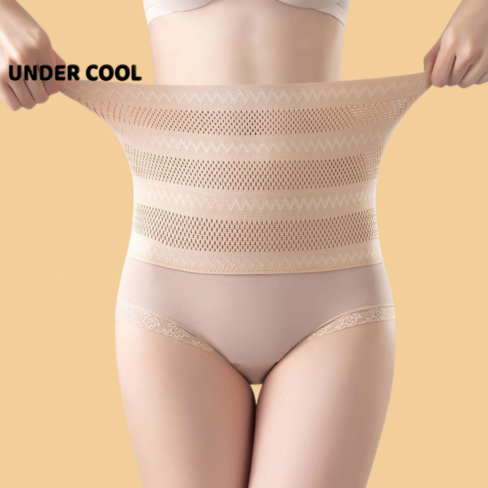 Quần Lót Gen Bụng Thông Hơi UNDERCOOL Siết Eo Thon Tôn Dáng Màu Đen Da QGB05