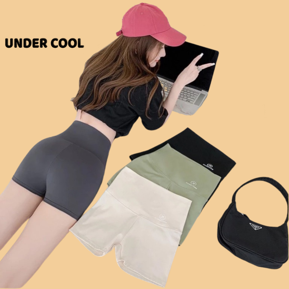 Quần Đùi Mặc Váy  - Thể thao UNDERCOOL Đúc Su Trơn Cạp Cao Không Lộ Viền  Gen Bụng Giảm Eo Nâng Mông QLD01