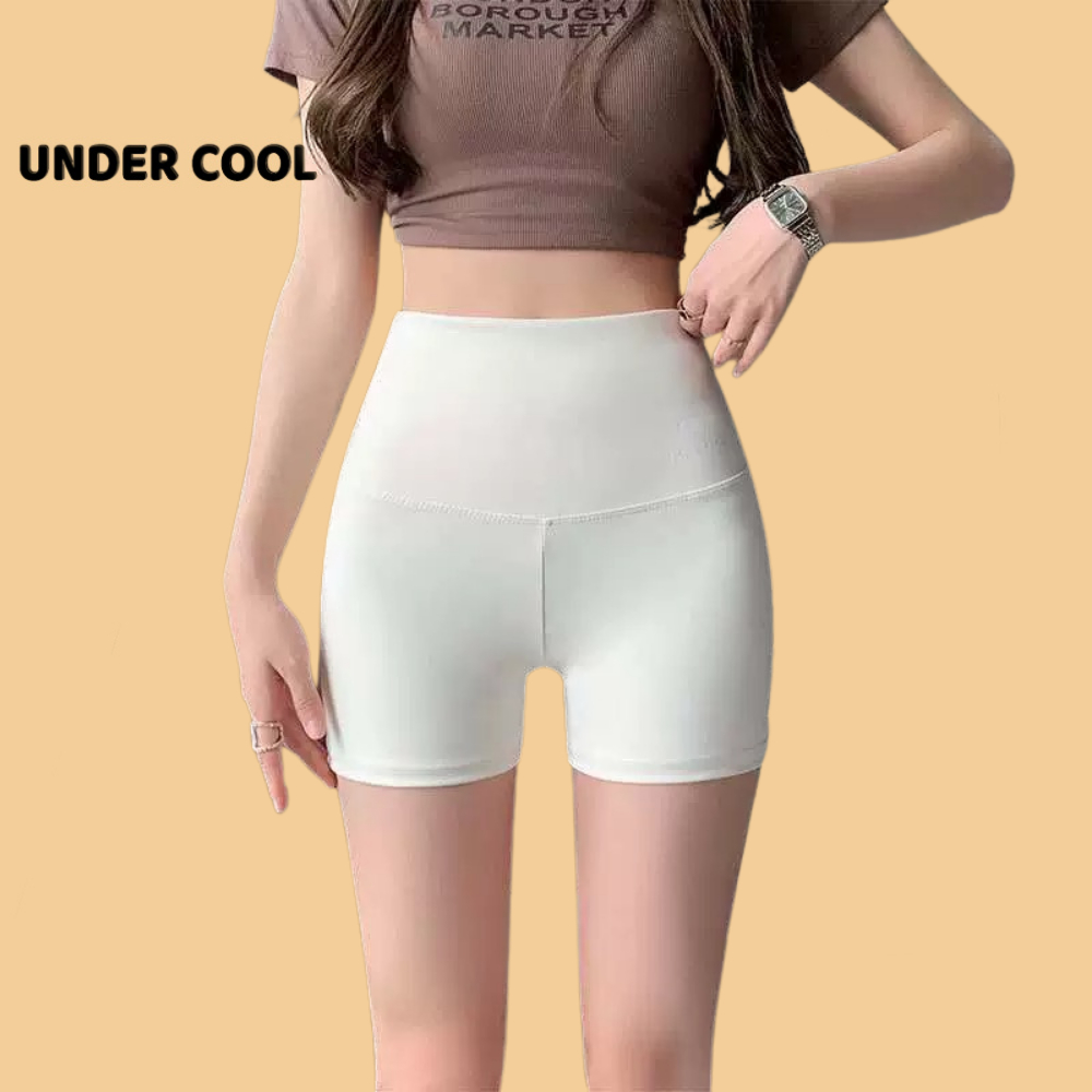 Quần Đùi Mặc Váy  - Thể thao UNDERCOOL Đúc Su Trơn Cạp Cao Không Lộ Viền  Gen Bụng Giảm Eo Nâng Mông QLD01