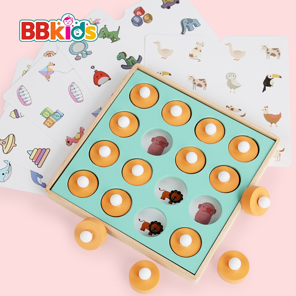 Bàn Cờ Đồ Chơi Trẻ Em BBkids, Bộ Đồ Câu Đố Bằng Gỗ, Đồ Chơi Montessori, Rèn Luyện Tư Duy - BB017