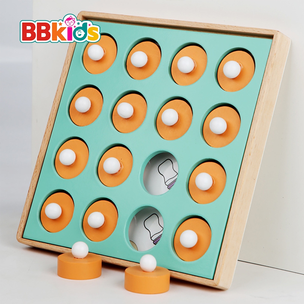 Bàn Cờ Đồ Chơi Trẻ Em BBkids, Bộ Đồ Câu Đố Bằng Gỗ, Đồ Chơi Montessori, Rèn Luyện Tư Duy - BB017