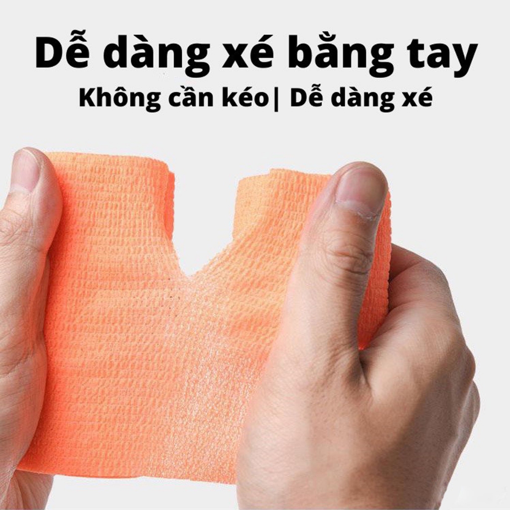 Ảnh Băng Keo Thể Thao Y Tế Quấn Cổ Chân, Cổ Tay Cao Su Non Tự Dính Đá Bóng, Chống Chấn Thương Chính Hãng Amalife 4