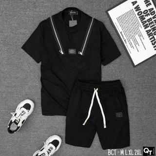 Bộ quần áo nam mùa hè D.S.Q, cổ tròn tay ngắn thun lạnh co giãn thoáng mát, size M-L-XL-XXL [2k Fashion]