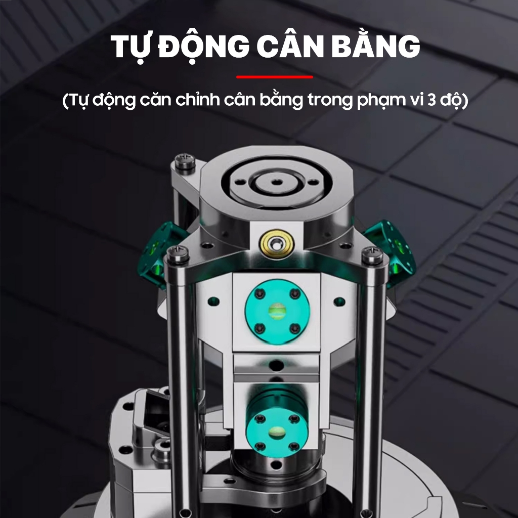 Máy Cân Bằng Laser AKUZA AK -999 PRO 5 tia xanh, bóng siêu sáng, thi công lát nền.thạch cao,giác móng.