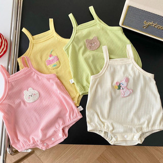 [Hàng thiết kế] Body 2 dây cho bé - bodysuit thun tăm mềm mát xinh xắn - bodychip bé gái bé trai