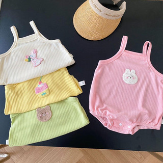 [Hàng thiết kế] Body 2 dây cho bé - bodysuit thun tăm mềm mát xinh xắn - bodychip bé gái bé trai