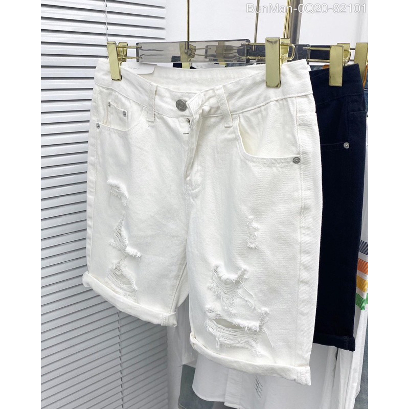 ⚡️[Hight Quality] Quần Jeans Ngố Hàn - Điểm Nhấn Họa Tiết Tiết Was Rách Cao Cấp - Loại 1 Quần Short Đùi Nam Nữ