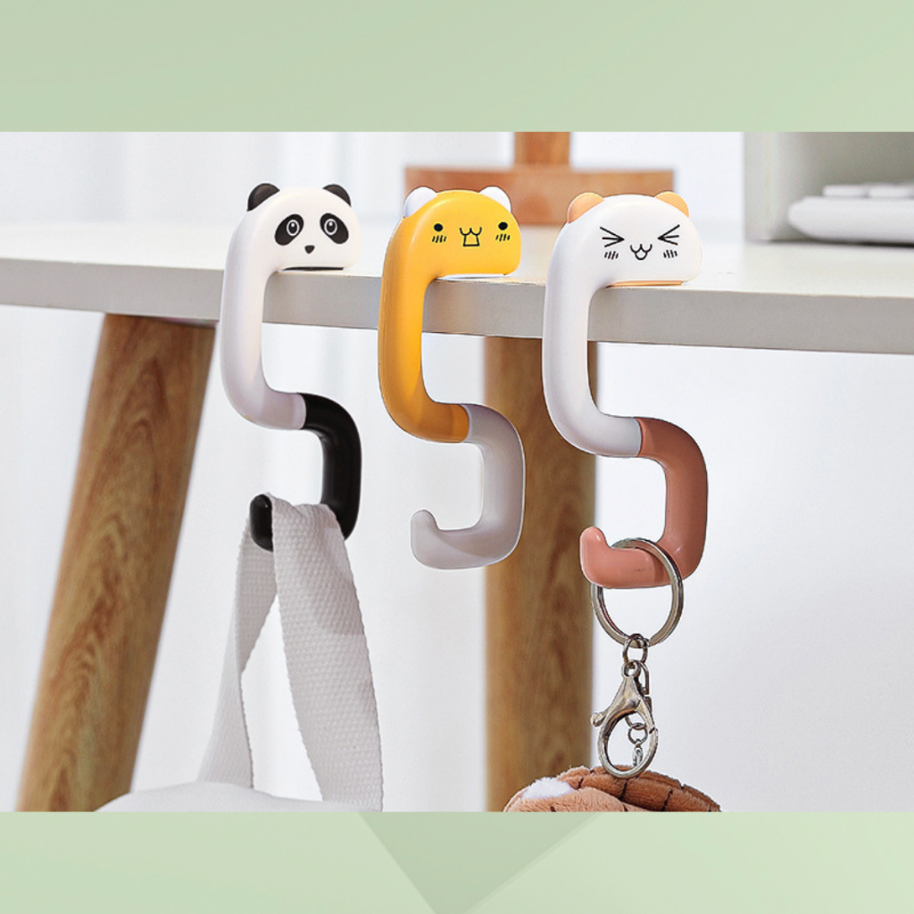 Móc treo cặp, treo balo học sinh, móc treo di động có thể gấp gọn.