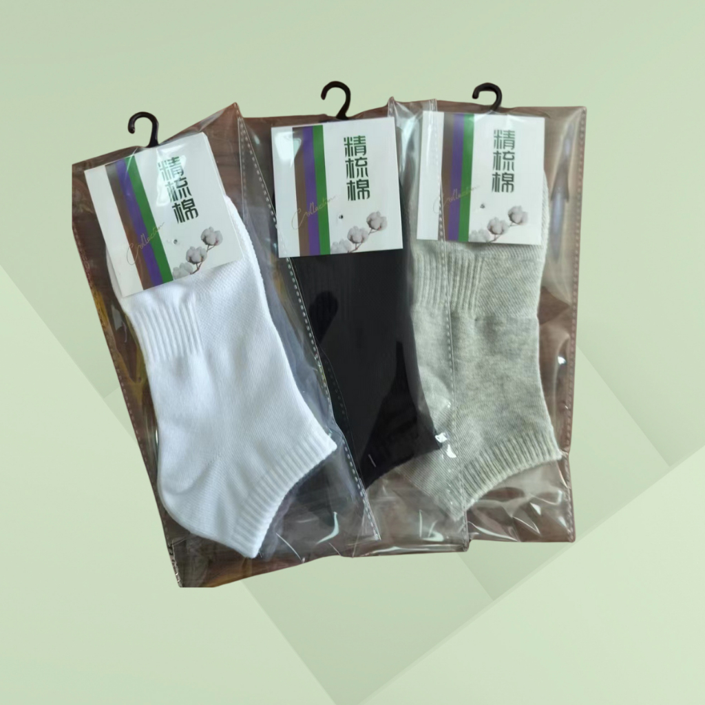 Tất nam nữ cổ ngắn chất liệu cotton mềm thoáng co gián kháng khuẩn tốt