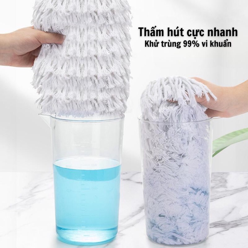 Cây lau nhà công nghiệp [50cm-66cm], chổi lau nhà công nghiệp, chổi lau xoay 360 độ, chất liệu inox cao cấp