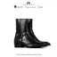 Giày da bò Harness Boots Black LEMANS HB01.3 Gót vân gỗ Đế cao 5.5cm BH 12T
