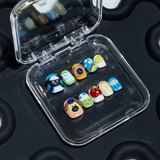 Nailbox thiết kế thủ công nặn gel nổi cừu + cún form ngắn dễ thương được đổi form