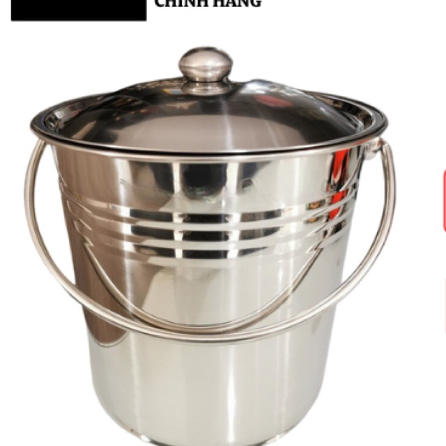 Xô inox có nắp đậy đựng nước lèo/đựng đá | Shopee Việt Nam