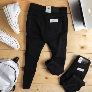 Quần jean nam đen trơn rách ZARA  cao cấp hàng chất lượng chuẩn from slimfit đẹp như hình